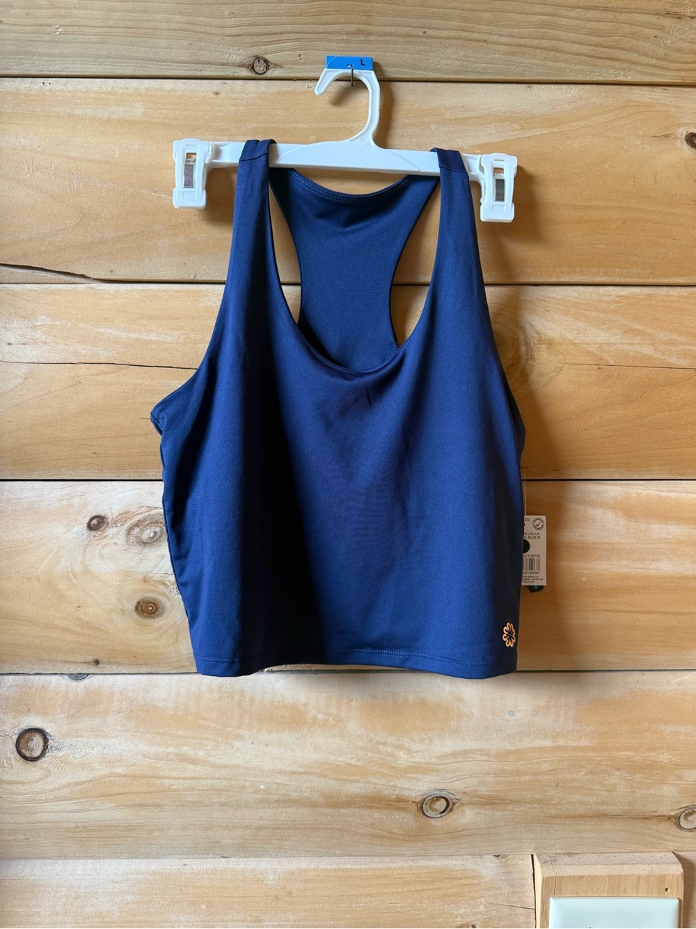 Pro Player Navy Athletic Racerback Crop